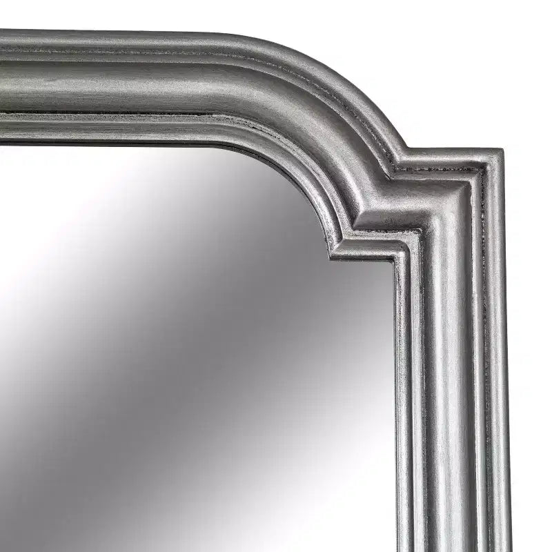 Miroir rectangulaire festonné en MDF Kate and Laurel Kinsman, 24x36, argent