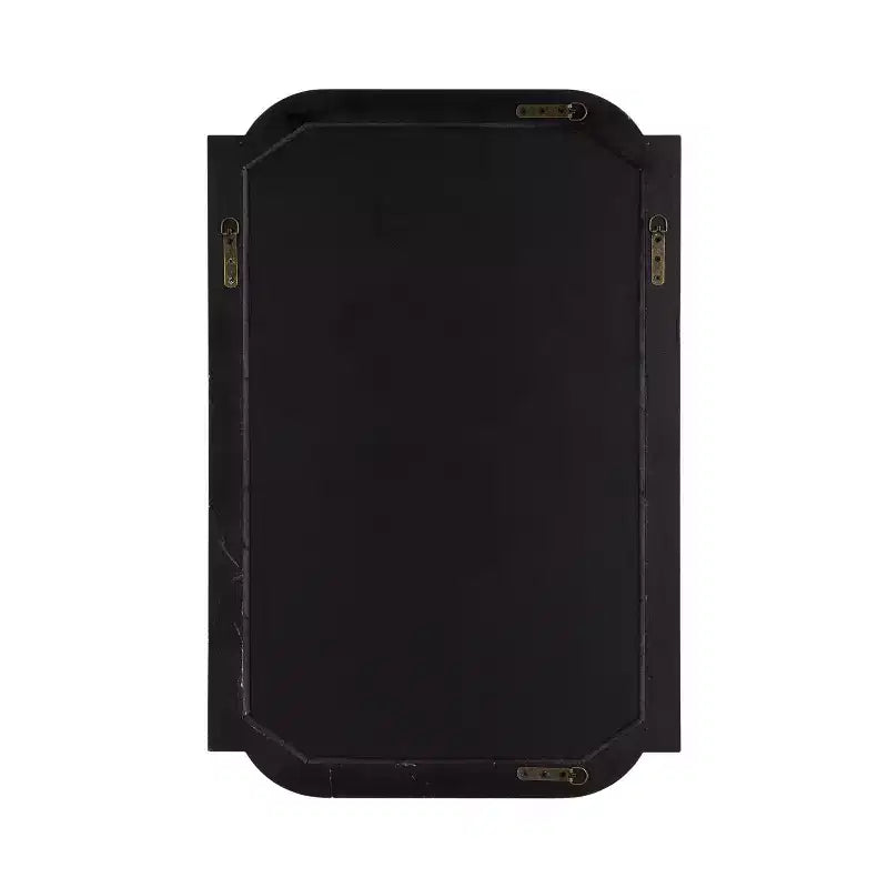 Miroir rectangulaire festonné en MDF Kate and Laurel Kinsman, 24x36, argent