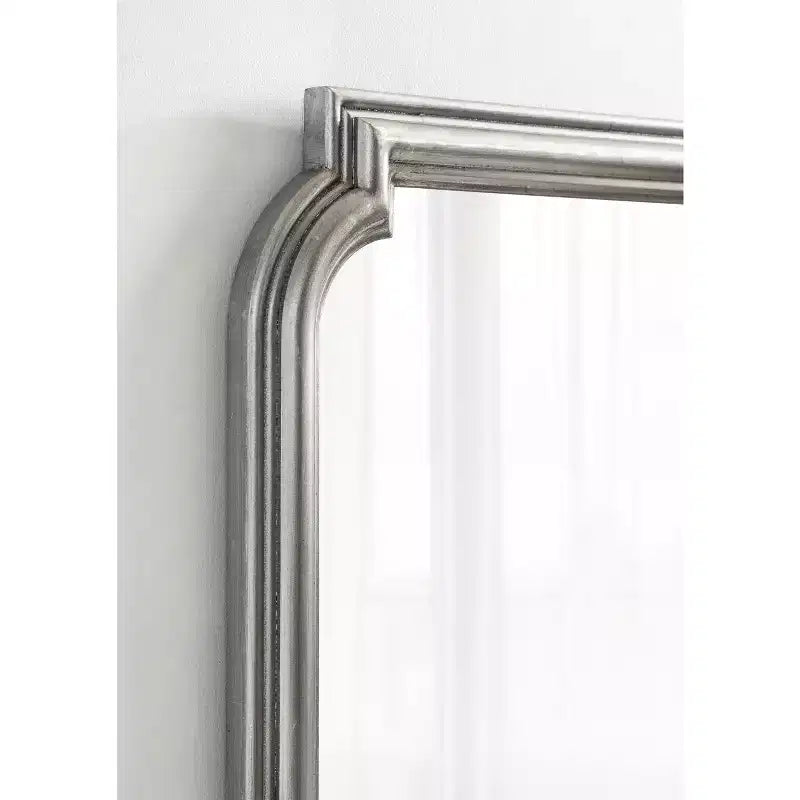 Miroir rectangulaire festonné en MDF Kate and Laurel Kinsman, 24x36, argent