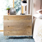 Commode 3 tiroirs Marigold - CHS9001 - Naturel/Laiton - Safavieh