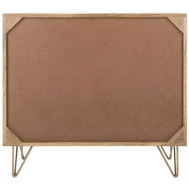 Commode 3 tiroirs Marigold - CHS9001 - Naturel/Laiton - Safavieh