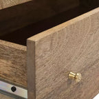 Commode 3 tiroirs Marigold - CHS9001 - Naturel/Laiton - Safavieh