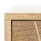 Commode 3 tiroirs Marigold - CHS9001 - Naturel/Laiton - Safavieh