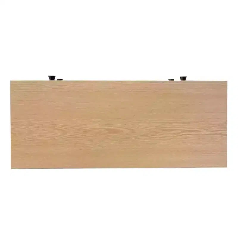 Meuble à chaussures fonctionnel imitation grain de bois avec 2 tiroirs à abattant et panneaux réglables - ModernLuxe