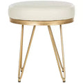 Jenine Round Bench - FOX6249 - Creme/Gold - Safavieh Couture