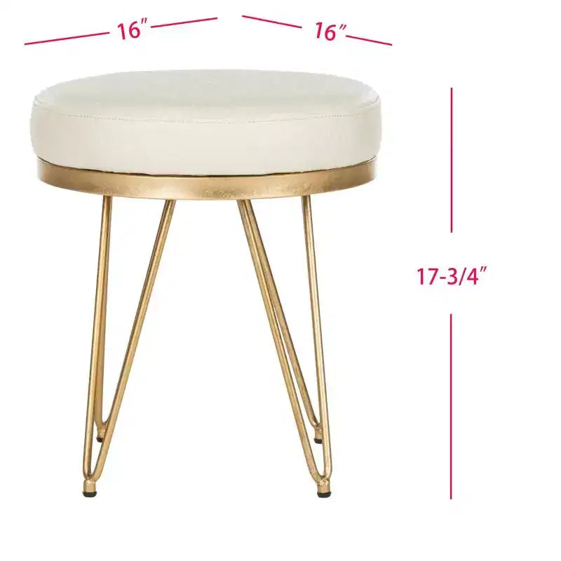 Banc rond Jenine - FOX6249 - Crème/Or - Safavieh Couture