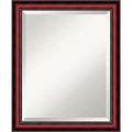 Amanti Art Rubino Cherry Scoop Beveled Wood Framed Wall Mirror