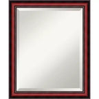 Amanti Art Rubino Cherry Scoop Beveled Wood Framed Wall Mirror