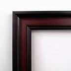 Miroir mural biseauté encadré en bois Amanti Art Rubino Cherry Scoop