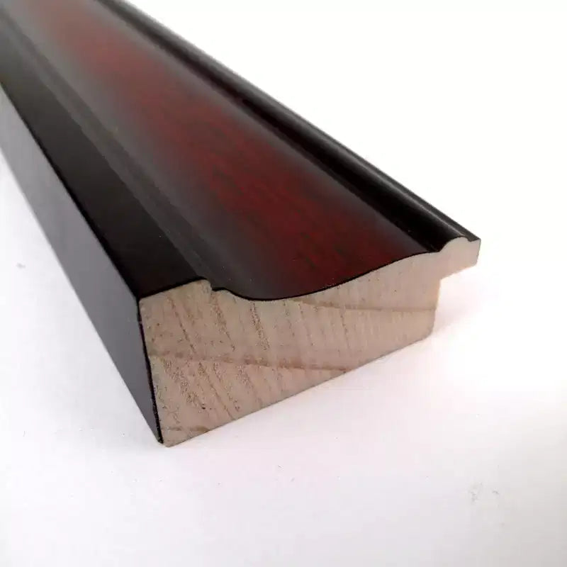 Miroir mural biseauté encadré en bois Amanti Art Rubino Cherry Scoop