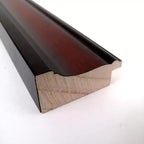 Miroir mural biseauté encadré en bois Amanti Art Rubino Cherry Scoop