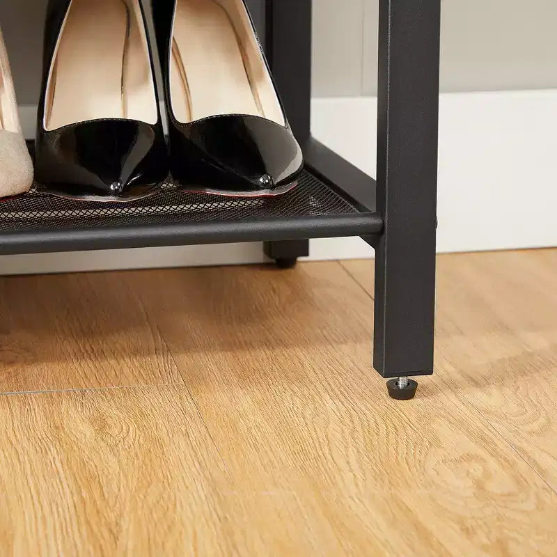 VASAGLE Étagère à chaussures à 6 niveaux, Organisateur de chaussures pour placard, 24-30 paires de chaussures, 30 x 100 x 110 cm, Marron rustique et noir