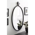 Miroir mural encadré en métal Yitro de Kate et Laurel, 20x34, Noir