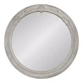 Kate and Laurel Irelyn Round MDF Round Mirror, 26 Diameter, Gray