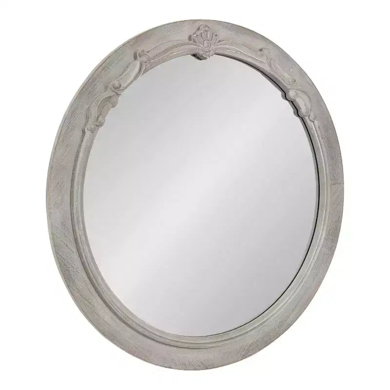 Miroir rond en MDF Kate and Laurel Irelyn, 26 po de diamètre, gris