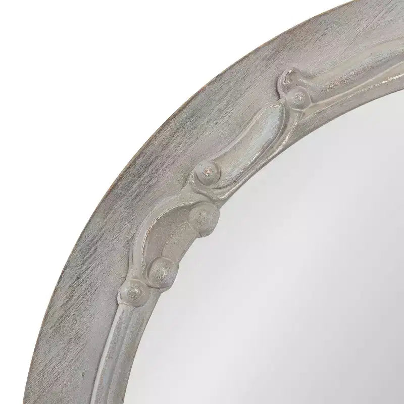 Miroir rond en MDF Kate and Laurel Irelyn, 26 po de diamètre, gris