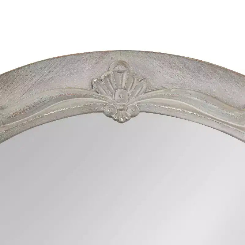 Miroir rond en MDF Kate and Laurel Irelyn, 26 po de diamètre, gris