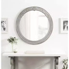 Miroir rond en MDF Kate and Laurel Irelyn, 26 po de diamètre, gris