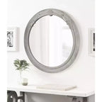 Miroir rond en MDF Kate and Laurel Irelyn, 26 po de diamètre, gris