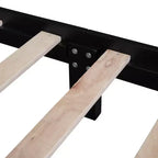 Cadre de lit plateforme en bois double/grand lit, lit plateforme de style rétro - ModernLuxe