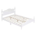 Cadre de lit plateforme en bois double/grand lit, lit plateforme de style rétro - ModernLuxe