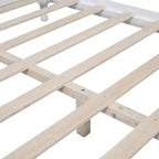 Cadre de lit plateforme en bois double/grand lit, lit plateforme de style rétro - ModernLuxe