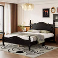 Cadre de lit plateforme en bois double/grand lit, lit plateforme de style rétro - ModernLuxe