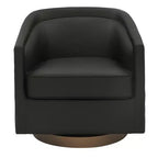 Fauteuil à dossier en tonneau commercial de style club Flash Furniture Dean avec base pivotante en métal à 360 degrés et accoudoirs inclinés