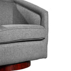 Fauteuil à dossier en tonneau commercial de style club Flash Furniture Dean avec base pivotante en métal à 360 degrés et accoudoirs inclinés