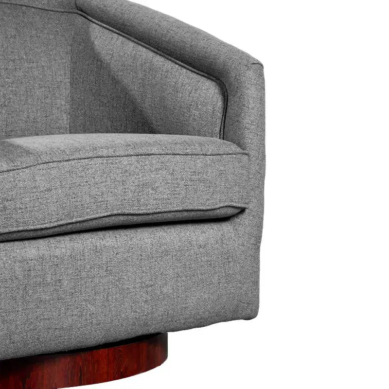 Fauteuil à dossier en tonneau commercial de style club Flash Furniture Dean avec base pivotante en métal à 360 degrés et accoudoirs inclinés