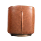 Fauteuil à dossier en tonneau commercial de style club Flash Furniture Dean avec base pivotante en métal à 360 degrés et accoudoirs inclinés