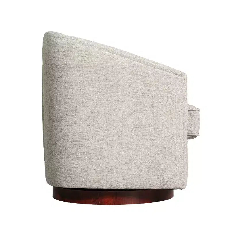 Fauteuil à dossier en tonneau commercial de style club Flash Furniture Dean avec base pivotante en métal à 360 degrés et accoudoirs inclinés