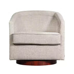 Fauteuil à dossier en tonneau commercial de style club Flash Furniture Dean avec base pivotante en métal à 360 degrés et accoudoirs inclinés