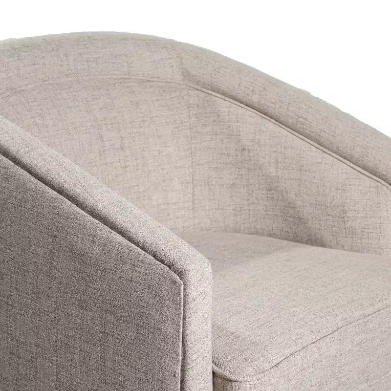 Fauteuil à dossier en tonneau commercial de style club Flash Furniture Dean avec base pivotante en métal à 360 degrés et accoudoirs inclinés
