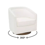 Fauteuil à dossier en tonneau commercial de style club Flash Furniture Dean avec base pivotante en métal à 360 degrés et accoudoirs inclinés