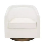 Fauteuil à dossier en tonneau commercial de style club Flash Furniture Dean avec base pivotante en métal à 360 degrés et accoudoirs inclinés