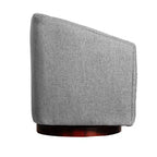 Fauteuil à dossier en tonneau commercial de style club Flash Furniture Dean avec base pivotante en métal à 360 degrés et accoudoirs inclinés