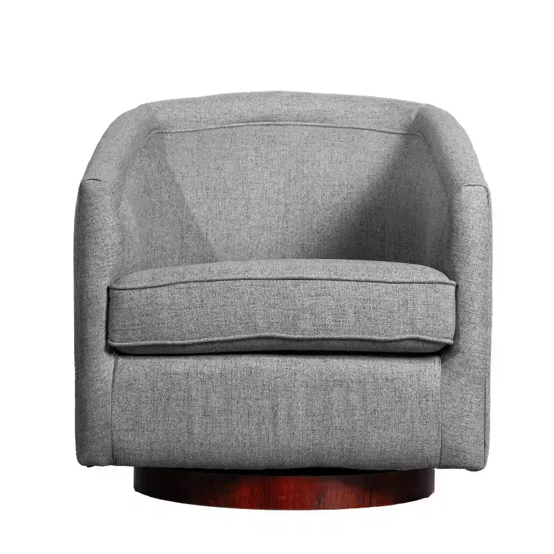 Fauteuil à dossier en tonneau commercial de style club Flash Furniture Dean avec base pivotante en métal à 360 degrés et accoudoirs inclinés