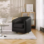 Fauteuil à dossier en tonneau commercial de style club Flash Furniture Dean avec base pivotante en métal à 360 degrés et accoudoirs inclinés