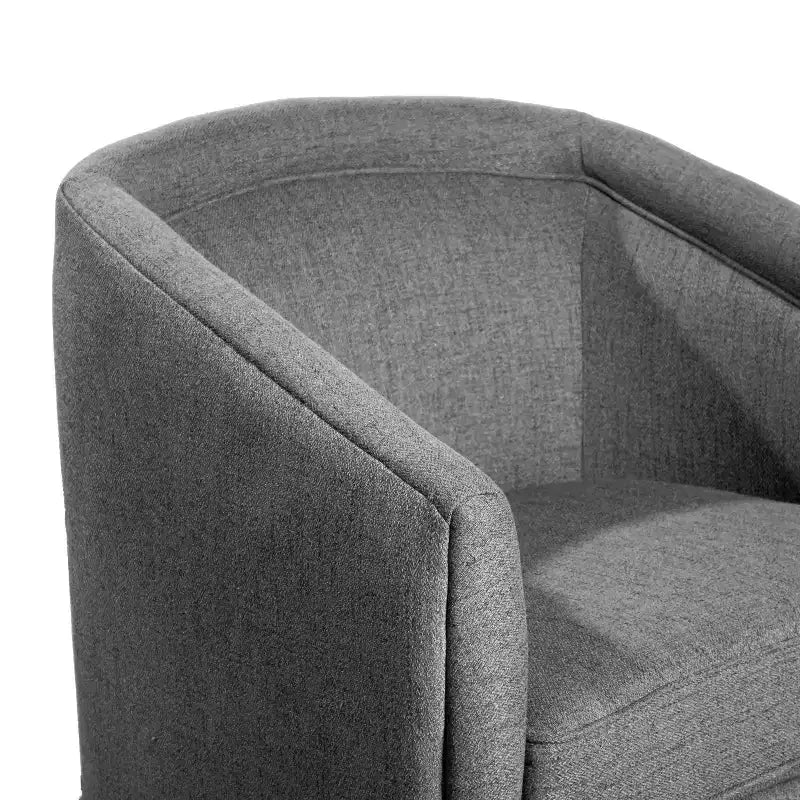 Fauteuil à dossier en tonneau commercial de style club Flash Furniture Dean avec base pivotante en métal à 360 degrés et accoudoirs inclinés