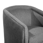 Fauteuil à dossier en tonneau commercial de style club Flash Furniture Dean avec base pivotante en métal à 360 degrés et accoudoirs inclinés