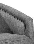 Fauteuil à dossier en tonneau commercial de style club Flash Furniture Dean avec base pivotante en métal à 360 degrés et accoudoirs inclinés