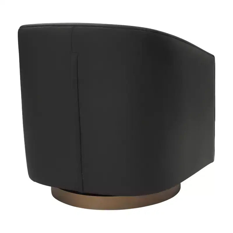 Fauteuil à dossier en tonneau commercial de style club Flash Furniture Dean avec base pivotante en métal à 360 degrés et accoudoirs inclinés