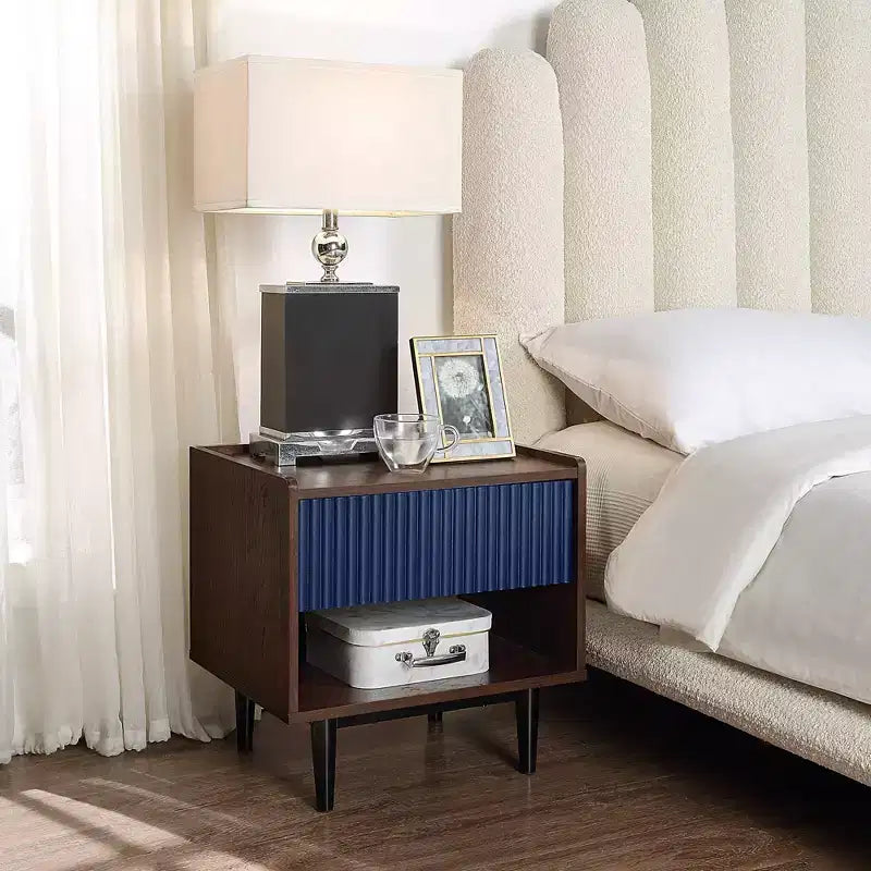Ensemble Table d'appoint et Table Basse Nervurées Duane - Manhattan Comfort