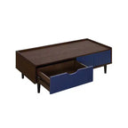 Ensemble Table d'appoint et Table Basse Nervurées Duane - Manhattan Comfort