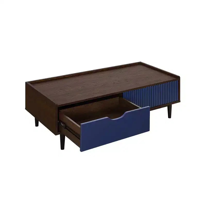 Ensemble Table d'appoint et Table Basse Nervurées Duane - Manhattan Comfort
