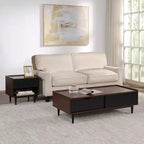 Ensemble Table d'appoint et Table Basse Nervurées Duane - Manhattan Comfort