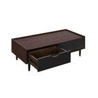 Ensemble Table d'appoint et Table Basse Nervurées Duane - Manhattan Comfort