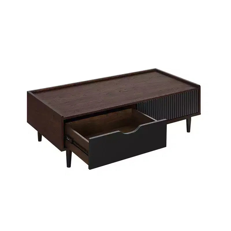 Ensemble Table d'appoint et Table Basse Nervurées Duane - Manhattan Comfort