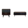 Duane Modern Ribbed End Table and Coffee Table Set - Manhattan Comfort